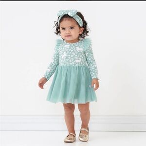 Little Sleepies Garden Flutter Unicorn Tutu dress w/ headband